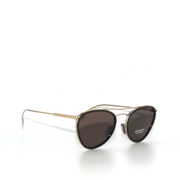 Burberry 3104 1145/3 51 Gold Blk Brown Sunglasses - Picture 4 of 7